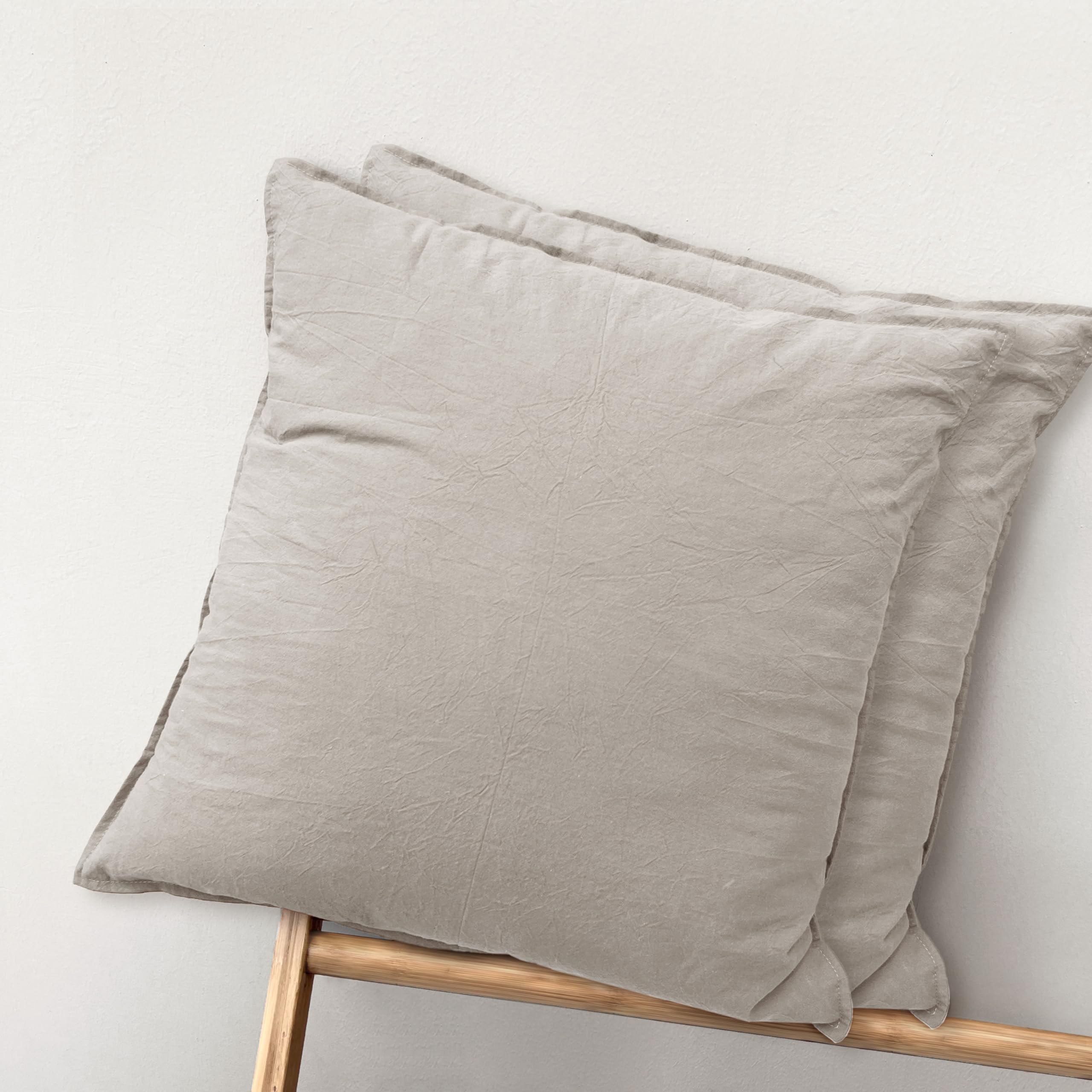 Capa De Almofada Moomee 100% Algodão Lavado, Linho 45x45cm