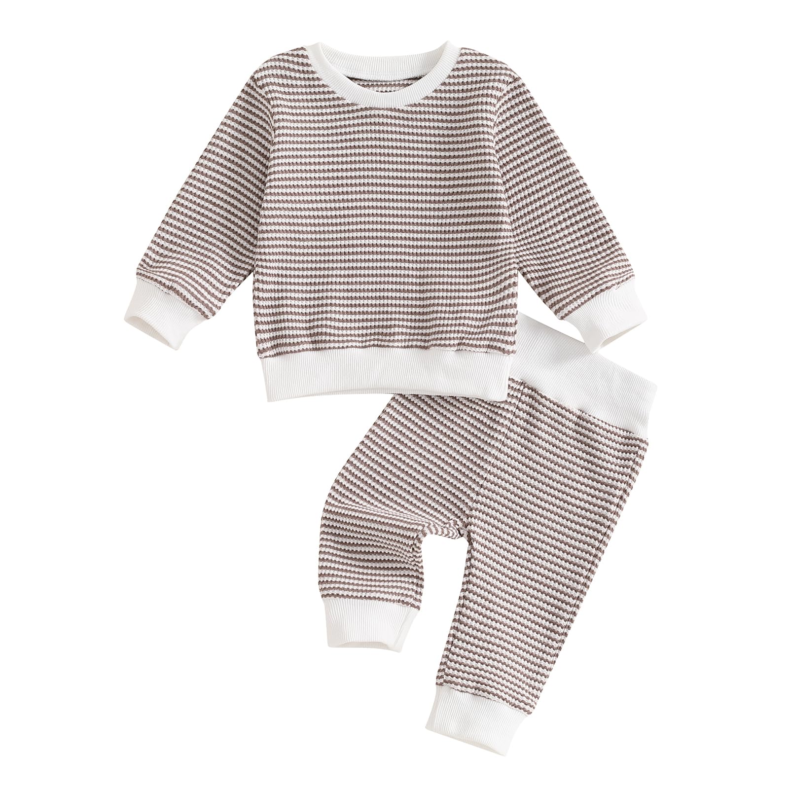 Conjunto De Roupas Zaxarra Baby Boy Waffle Sweatshirt Com Calças 6-12m