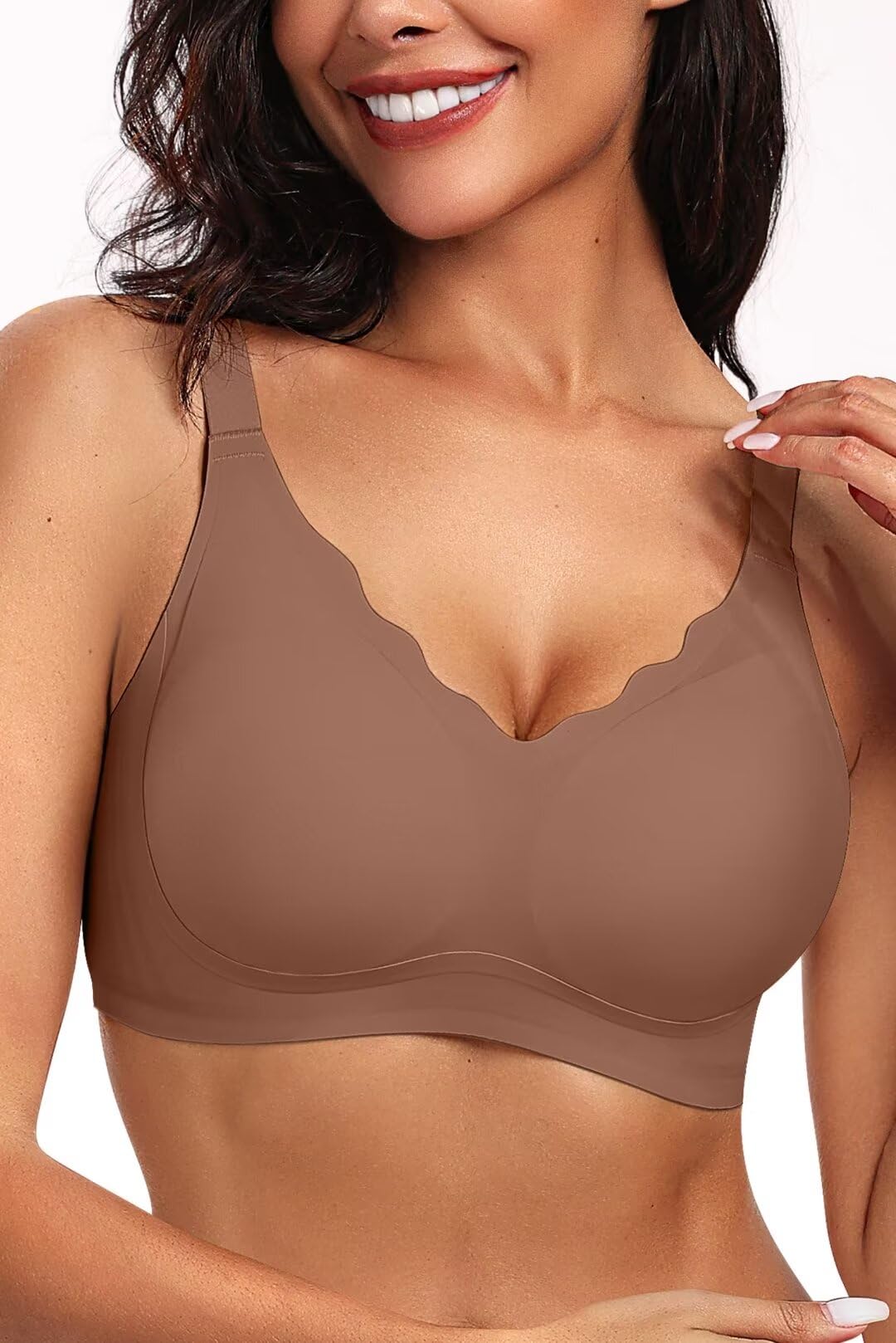 Bar Vertvie Feminino Sem Costura Push Up Coffee Xxl