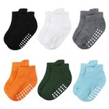 Meias De Bebê Jealkip, Pacote Com 6 Unidades, Algodão Antiderrapante, Para 3 A 10 Anos