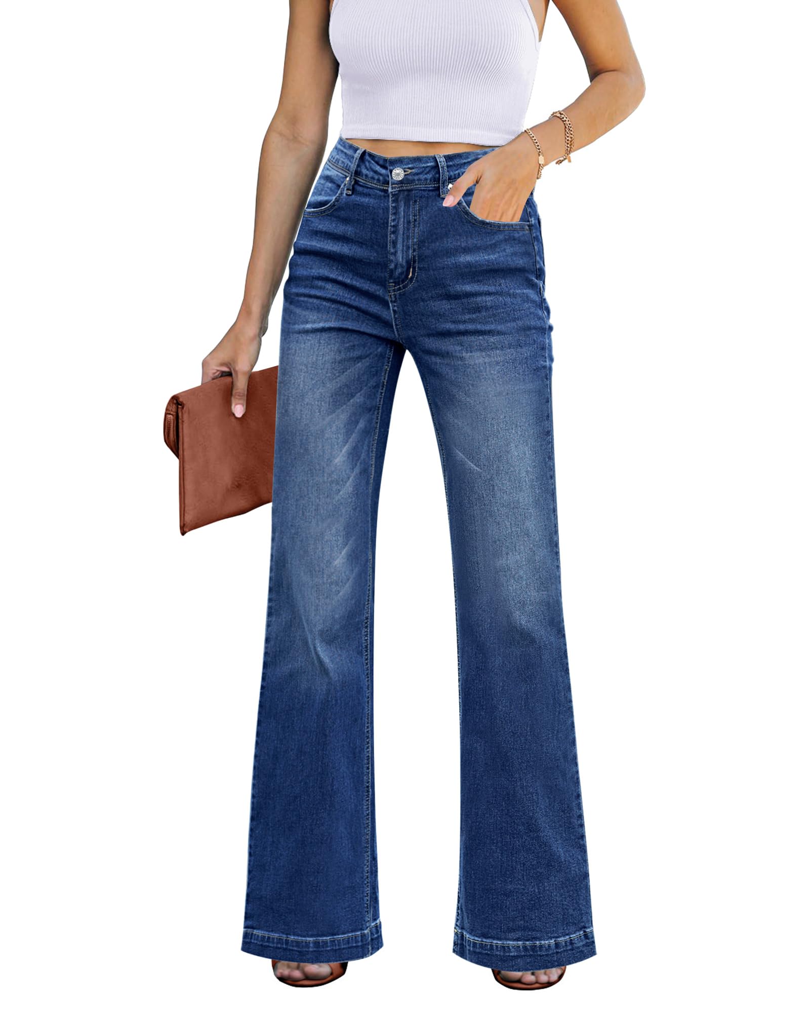 Jeans Grapent Western Bootcut Bell Bottom Para Mulheres Nightfall