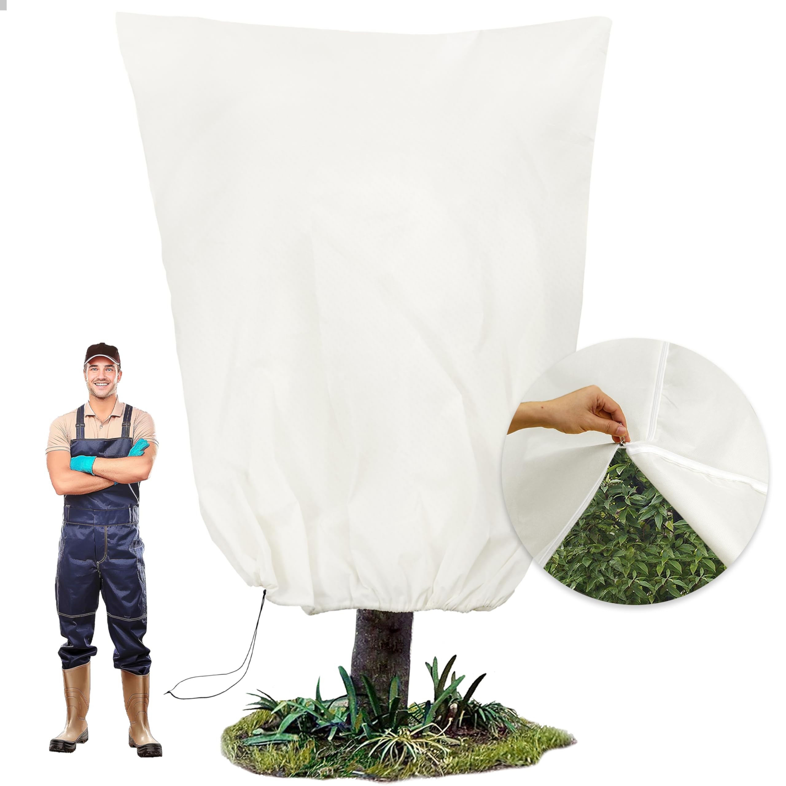 Tampas Para Plantas, Proteção Contra Congelamento, Sorangeun, 80 X 95 Polegadas, 80 G/m²