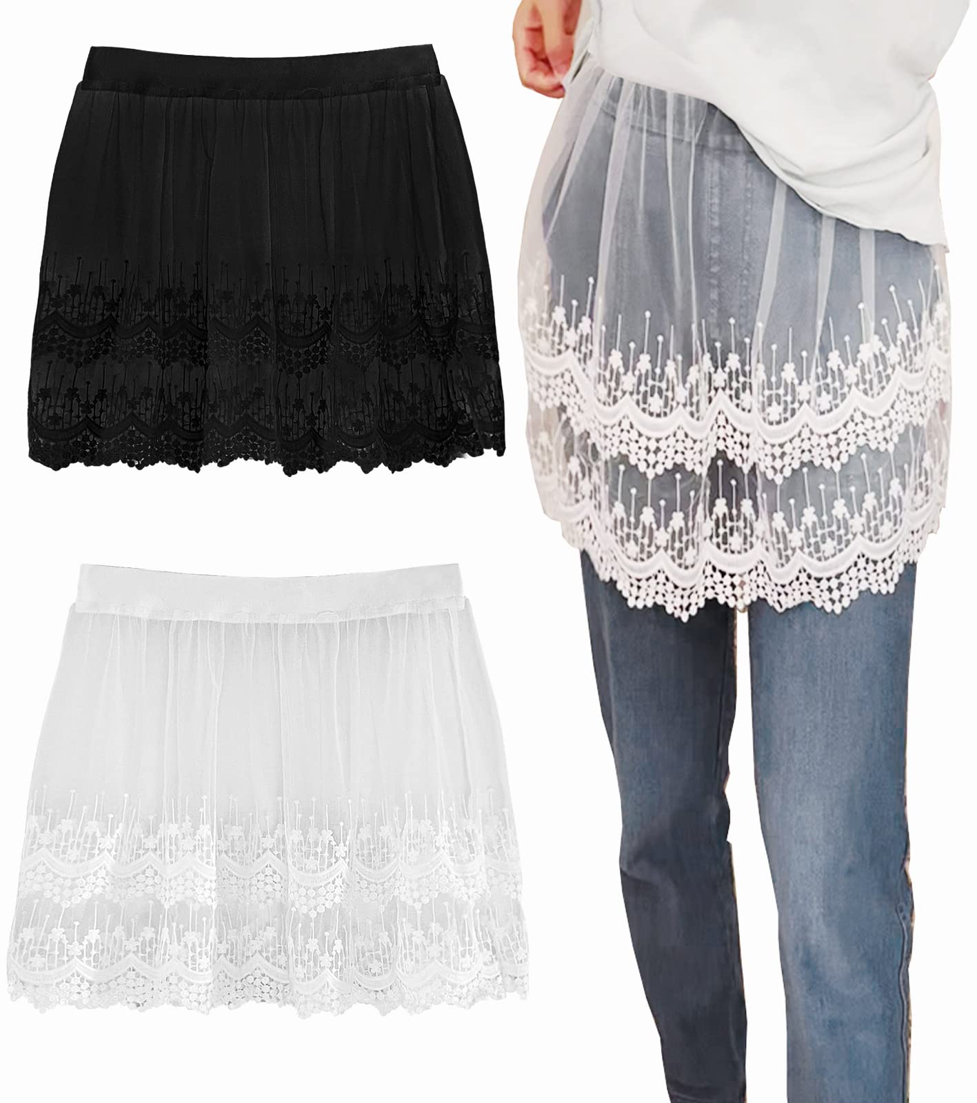 Extensor De Camisa Vanrose Jan Feminino De Renda Integral Transparente