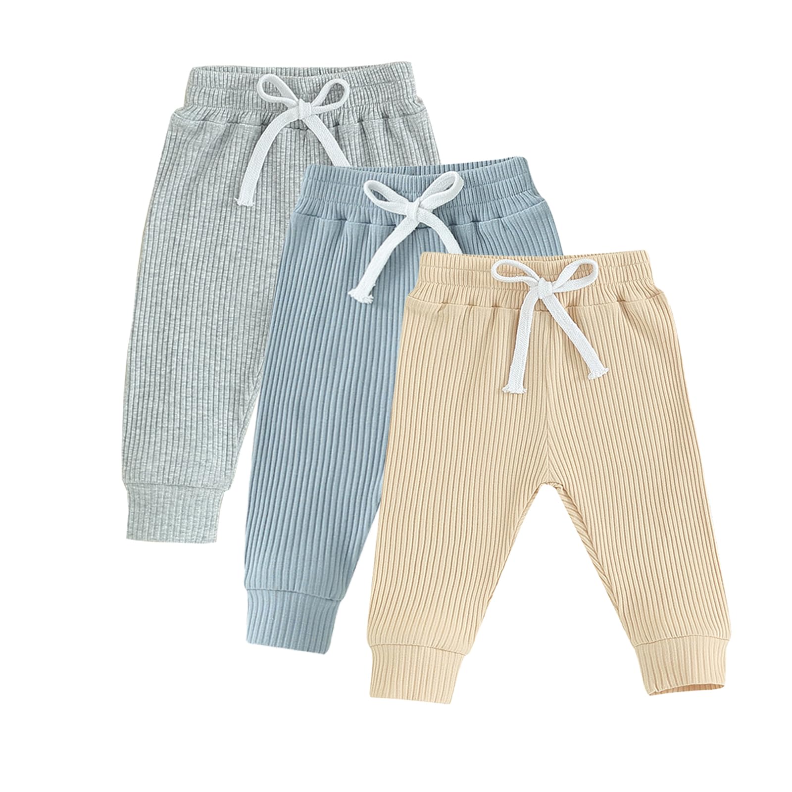 Calças De Bebê Yoawdats, Pacote Com 3 Pull-on Jogger Para Meninos E Meninas