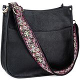 Bolsa Tiracolo Viva Terry Vegan Leather Fashion Black