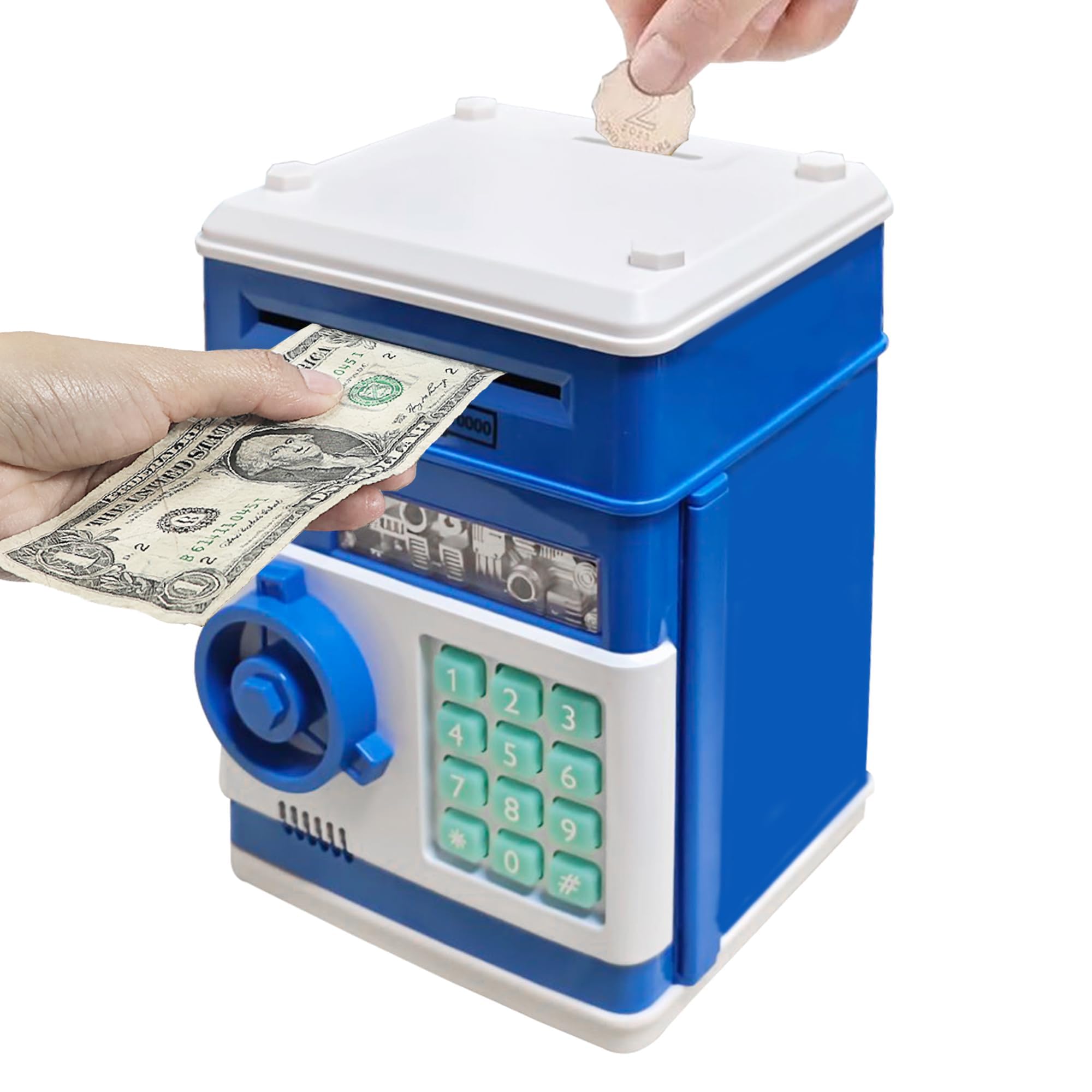 Senha Eletrônica Piggy Bank Cabhuti Mini Atm Blue