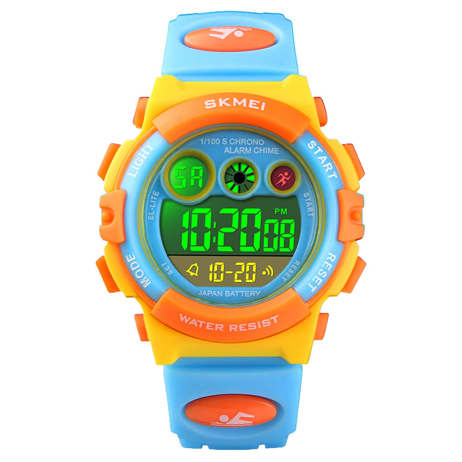 Relógio Cofuo Kids Digital Sports Waterproof Alarm Cronômetro