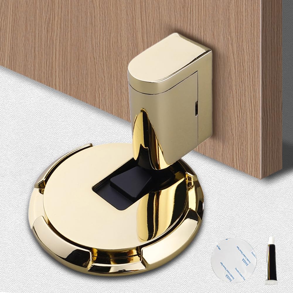 Batente Magnético De Porta Atlodas Adjustable Heavy Duty Gold