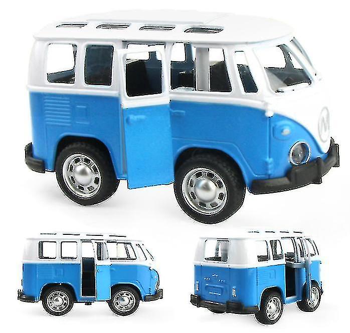 Yyh-bus Azul Mini Pull Back Sliding Alloy Bus E Ônibus Escolar