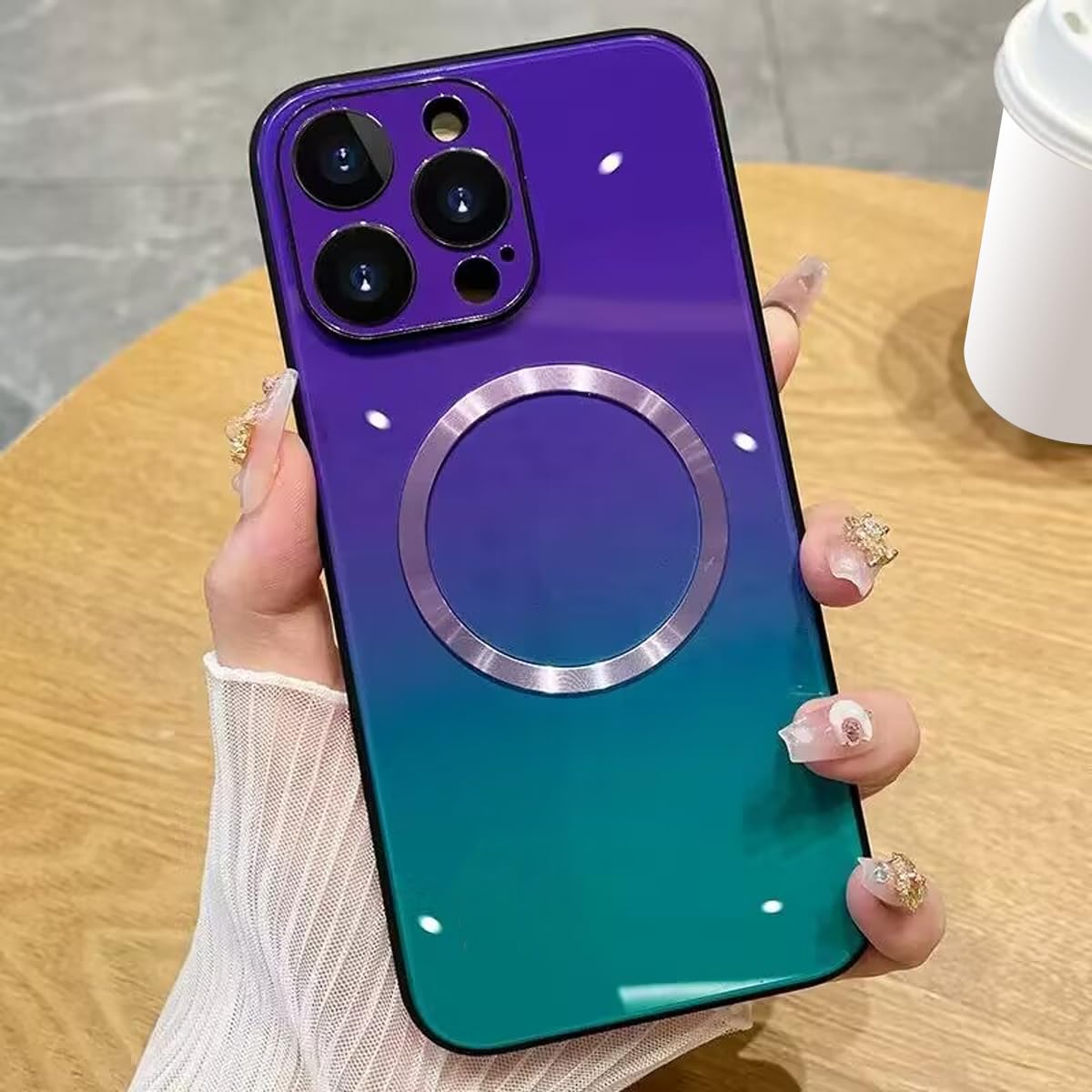 Capa Magnética Guppy Compatível Com Iphone 16 Pro Max Roxa