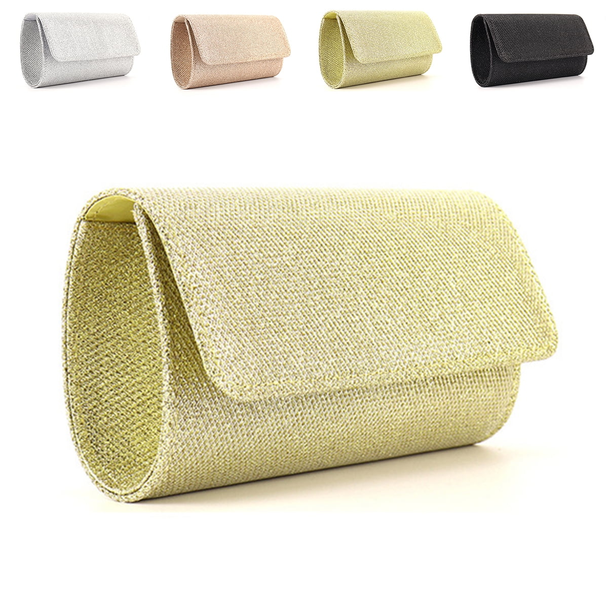 Bolsa De Noite Shining Fashion Yellow Para Mulheres