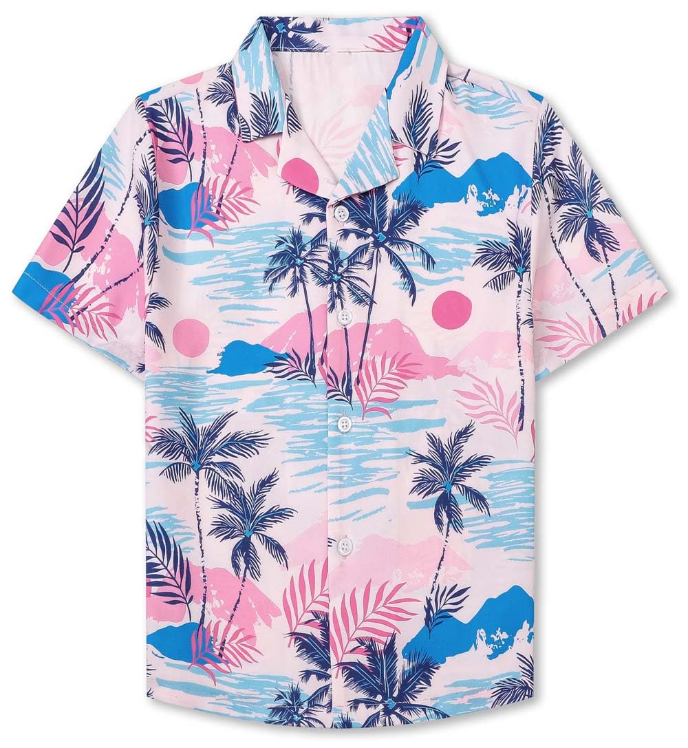 Camisa Masculina Sangtree De Manga Curta Havaiana Floral 2-3t