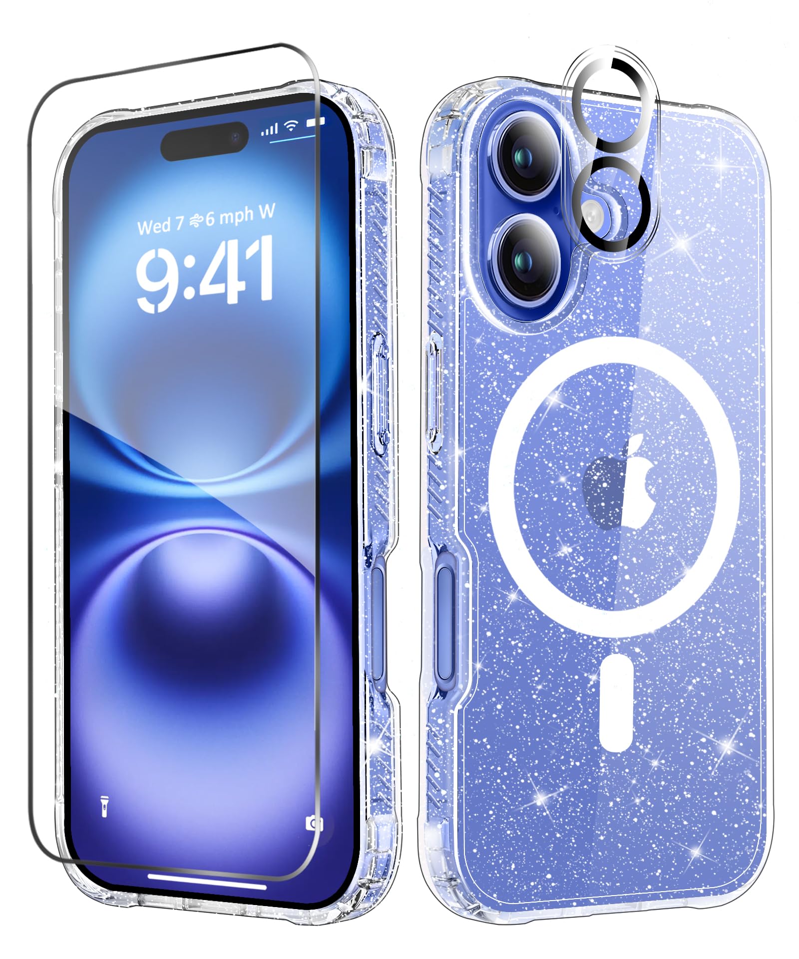 Capa De Telefone Miodik Para Iphone 16 6.1 Com Protetores Magsafe +
