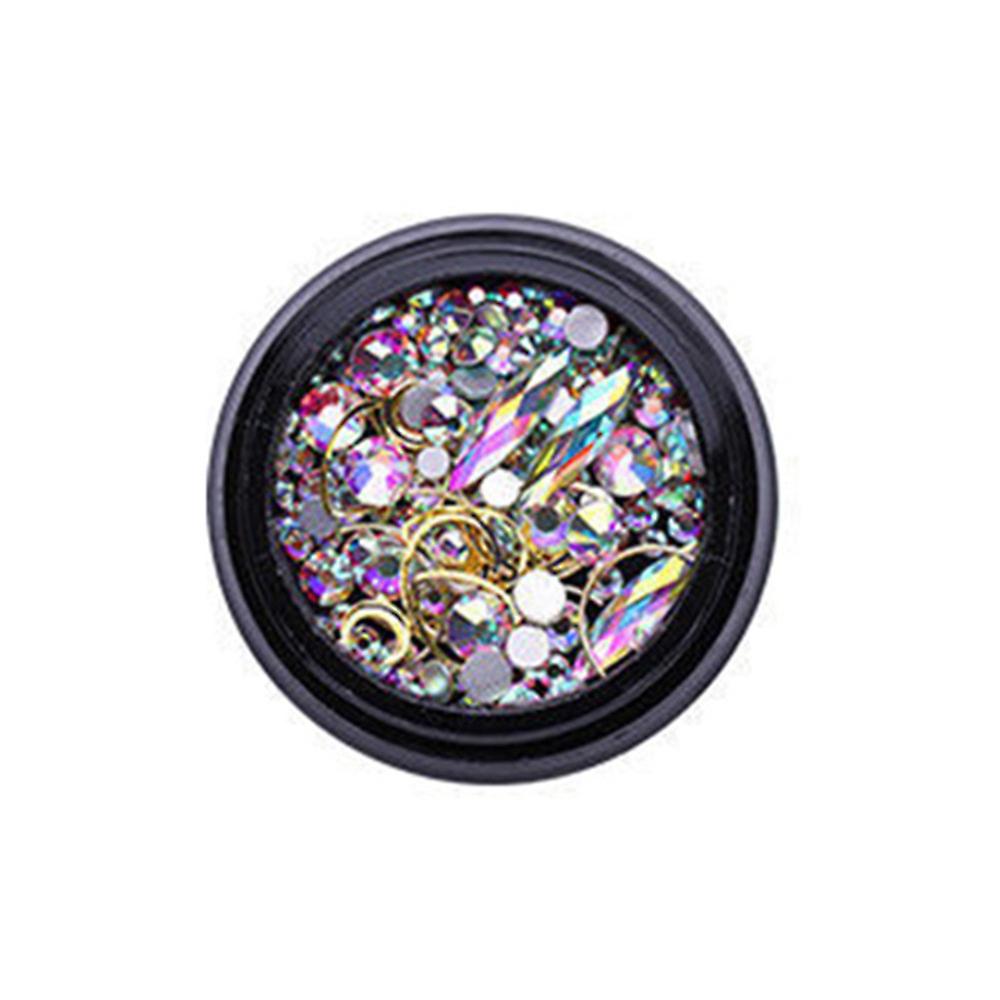 Multicolor#sereia Unha Gradiente Pérola Sequins Glitter Dazzl