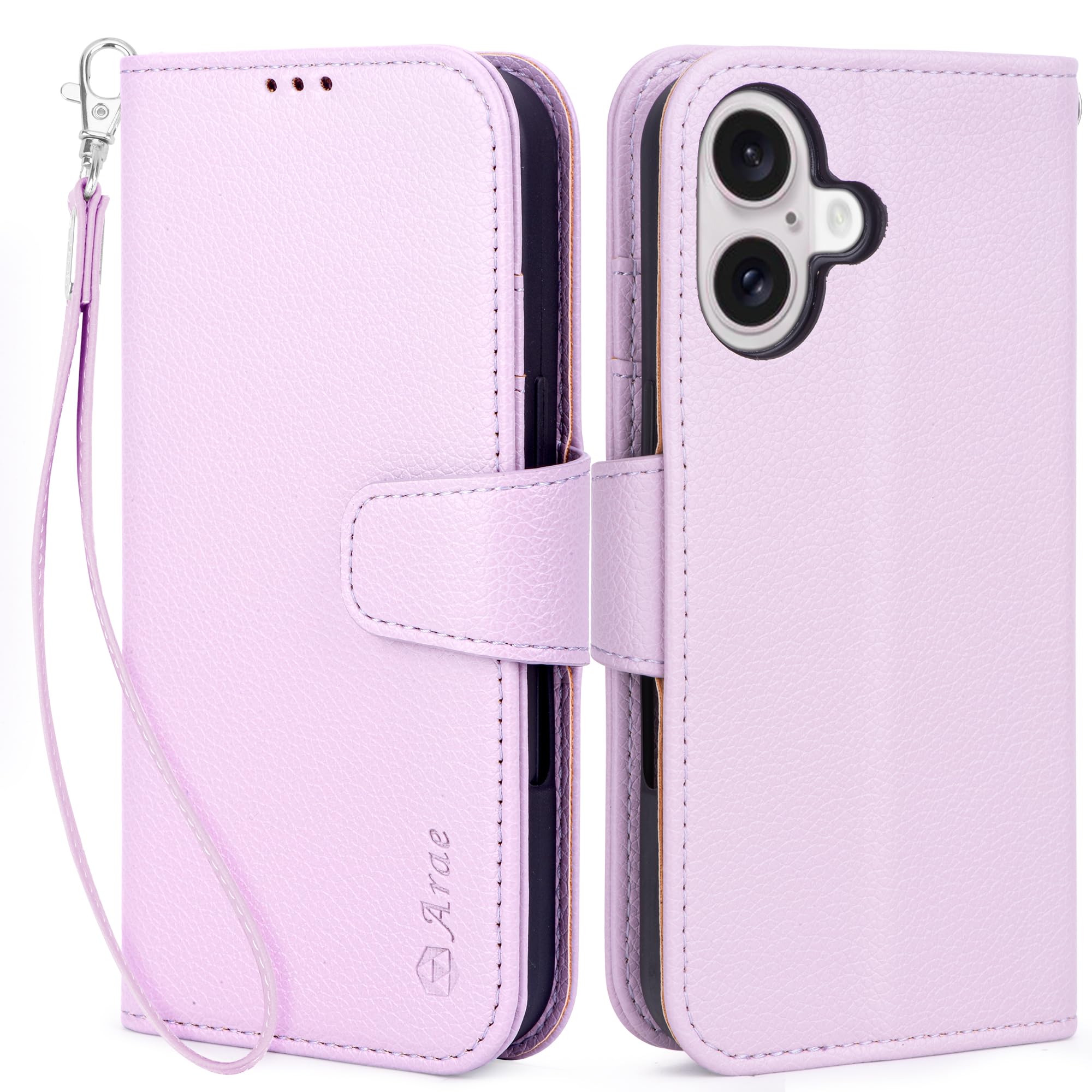 Área De Capa Tipo Carteira Compatível Com Iphone 16 De 6,1 Polegadas Com Suporte De Cartão