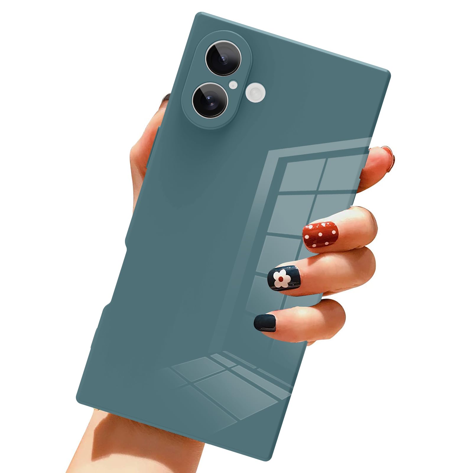 Capa De Telefone Lsl Para Iphone 16 Plus Soft Tpu Bumper Grey