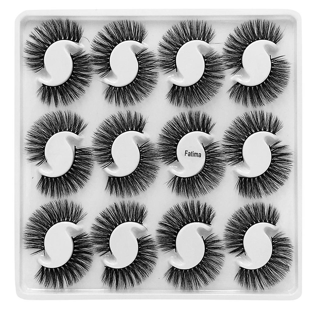 Preto#12 Parques Naturais Longos E Grossos Cílios Pretos Postiços Char