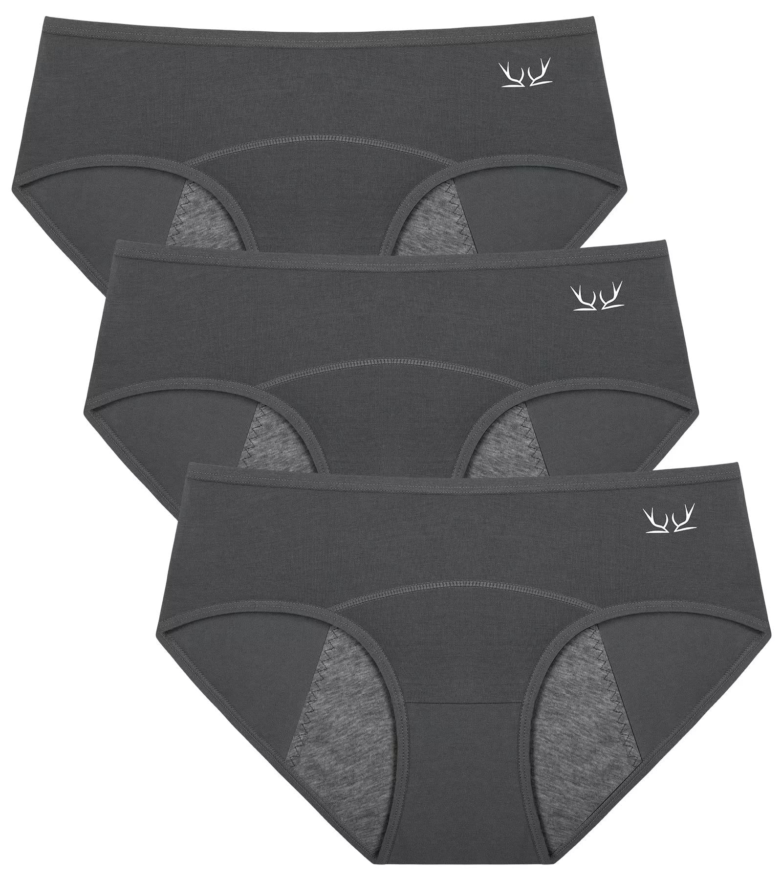 Roupa Íntima Menstrual Tanstc Para Mulheres De Algodão Pesado, 3 Peças