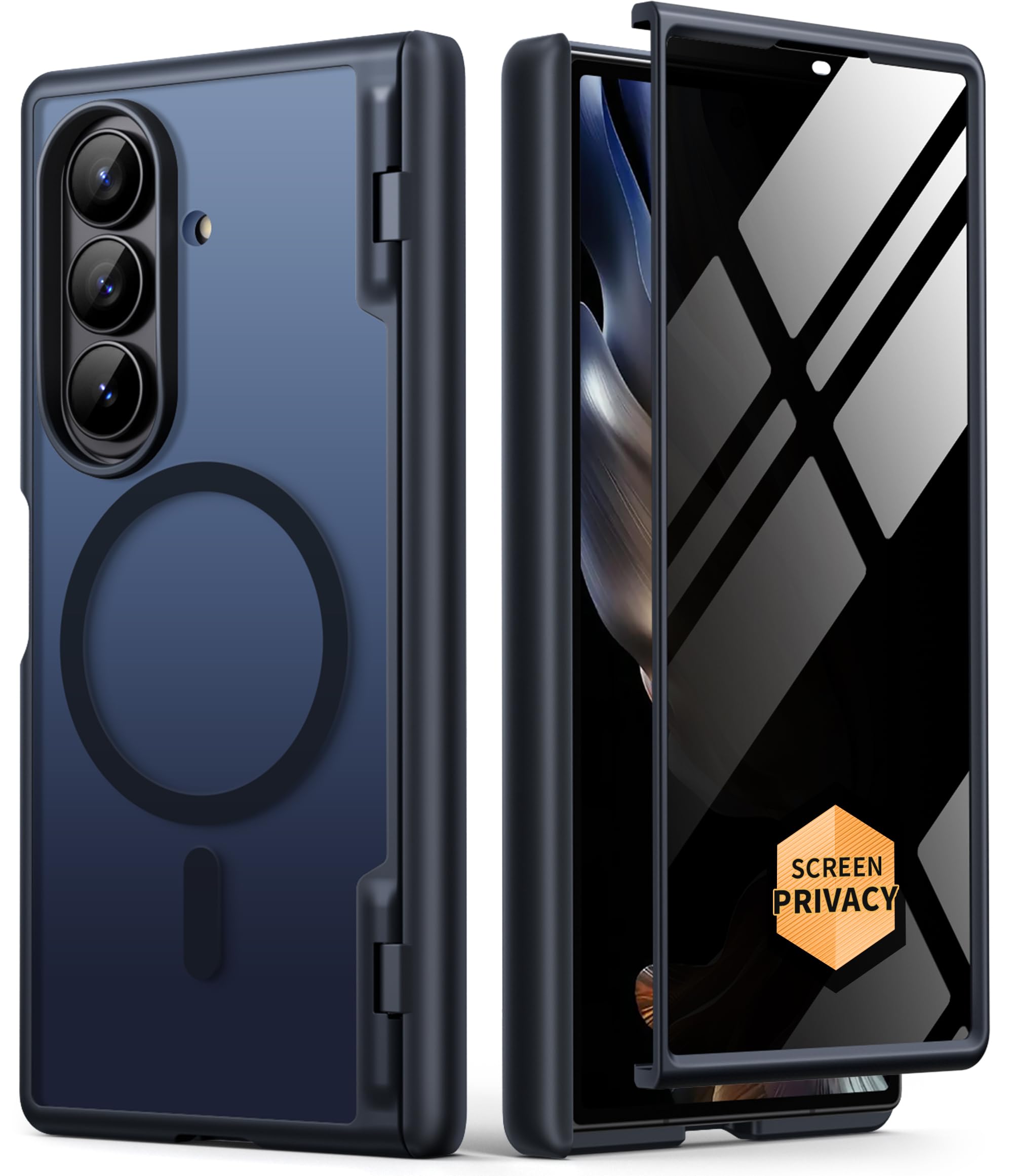 Capa De Telefone Mobosi Magnetic Para Samsung Galaxy Z Fold7 Jet Black