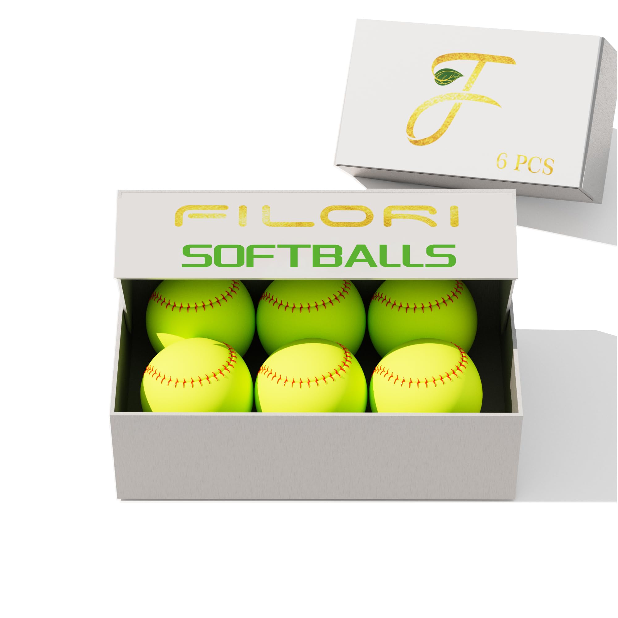 Softballs Filori, Pacote Com 6, 12 Polegadas, Tamanho Oficial Do Slow-pitch