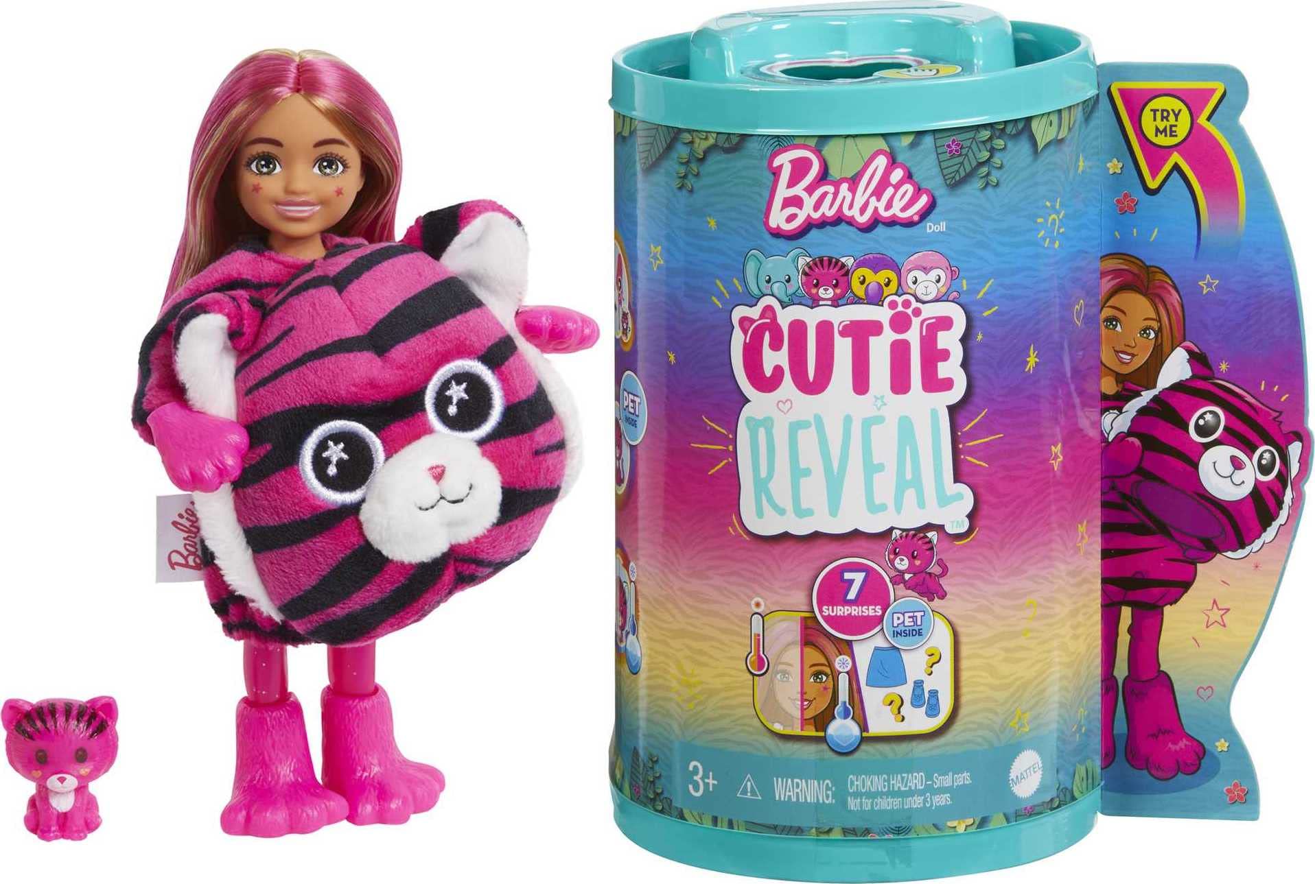 Toy Barbie Cutie Revela Chelsea Com Fantasia De Pelúcia Tiger
