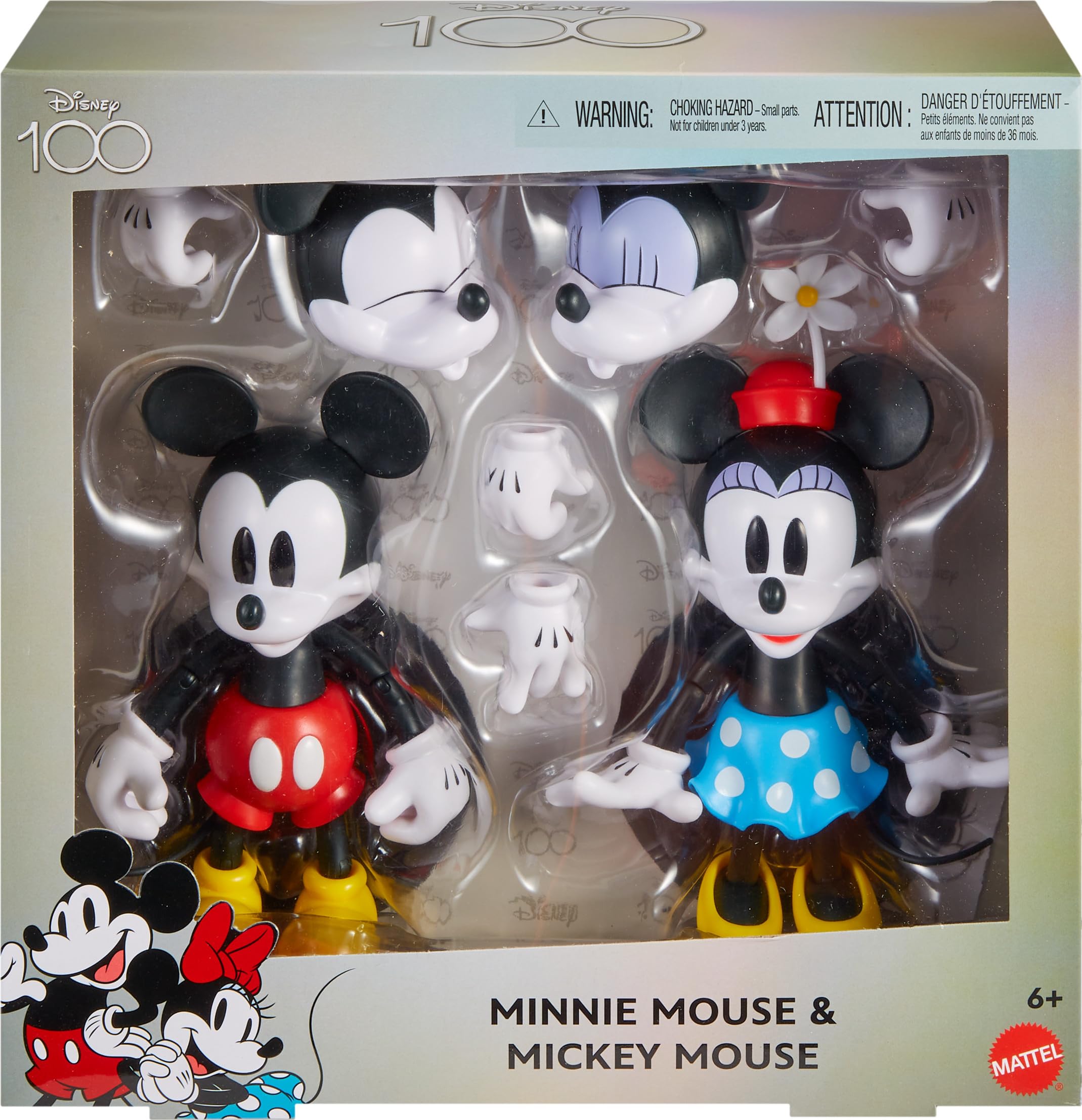 Figuras De Ação Mattel Disney 100 Mickey E Minnie Mouse