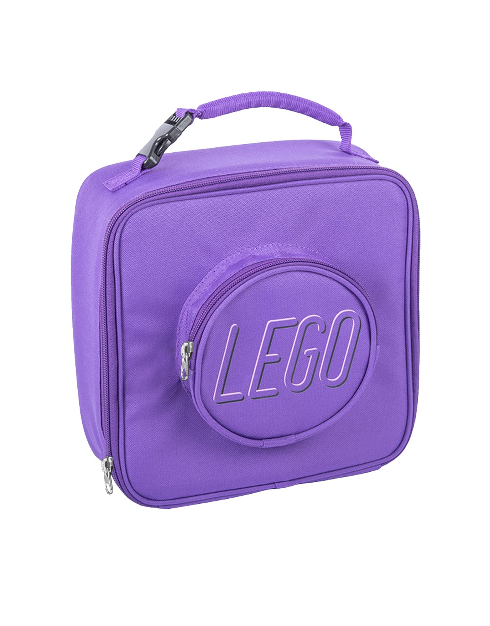 Lancheira Lego Brick Purple Polyester Para Crianças E Adultos