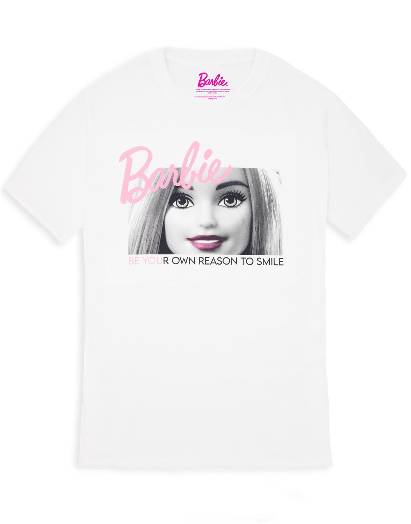 Camiseta Feminina Da Barbie Be Your Own Reason To Smile Branca