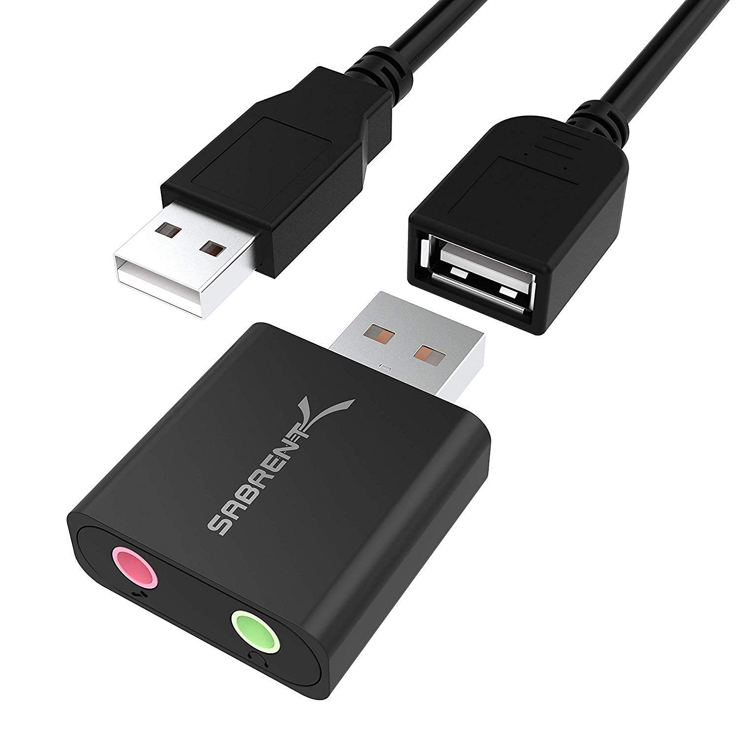 Adaptador De Som Sabrent Alumínio Usb Estéreo Externo Au-emcb