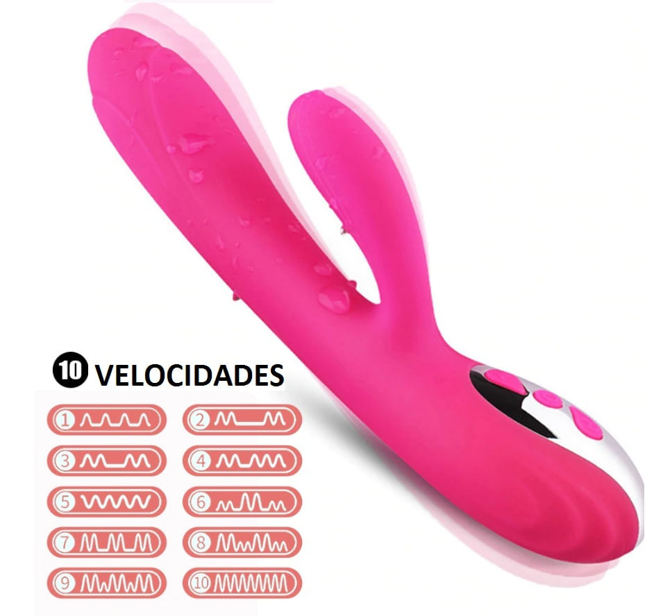 Grande E Poderoso Vibrador De 10 Velocidades - Pink