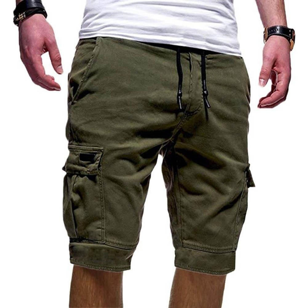 Moda Verão Casual Men Solid Color Shorts = (m)