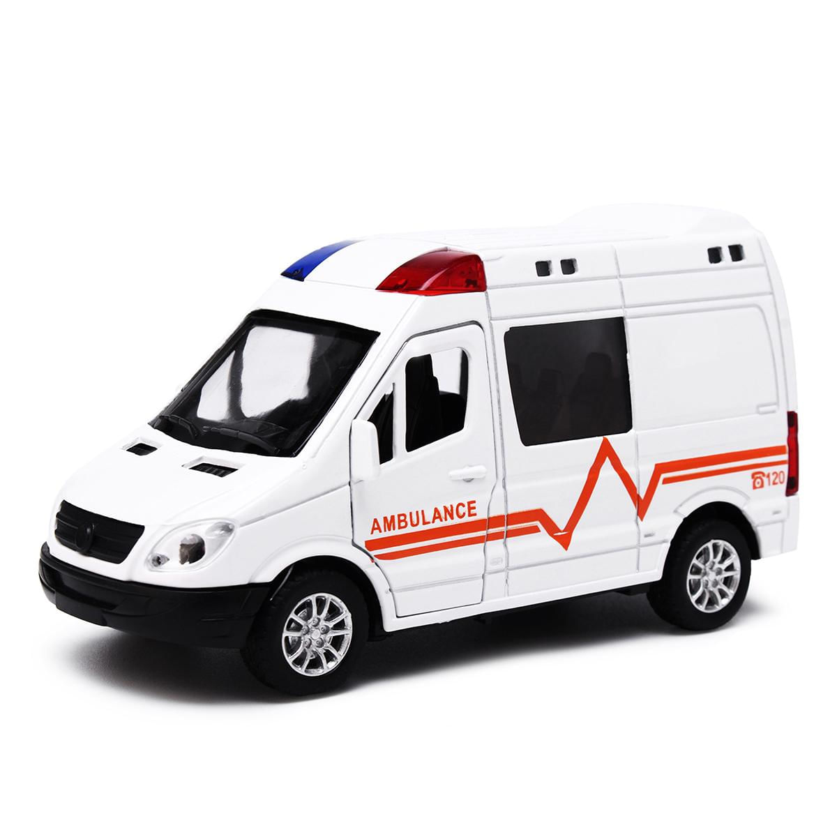 Mini 1:36 Simulação De Caminhão De Bombeiros P - Nara Ambulância