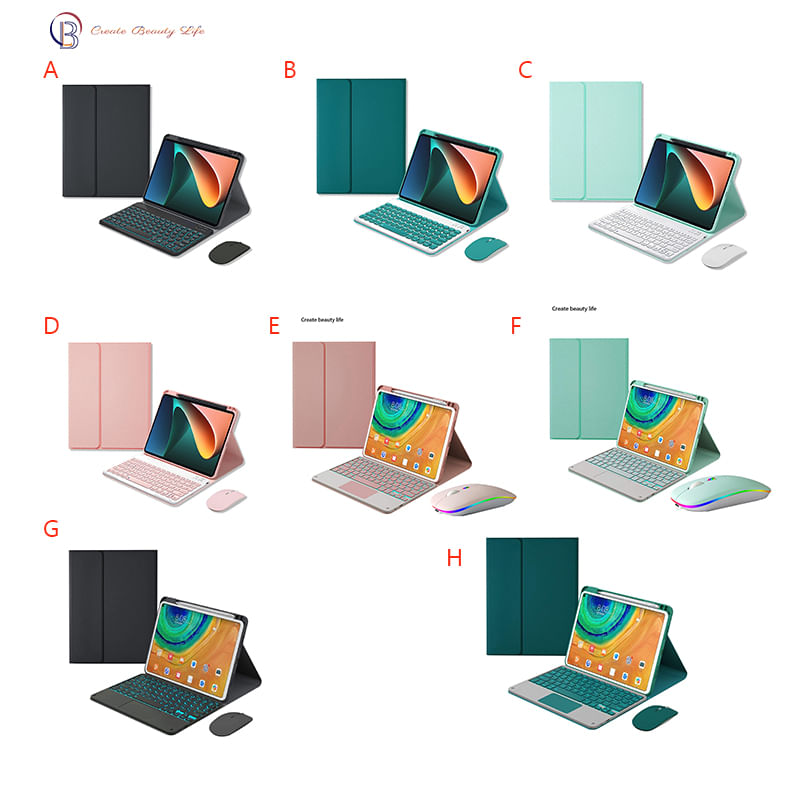 Capa De Teclado Espanhol Com 7 Cores Retroiluminadas E Mouse Para Hu