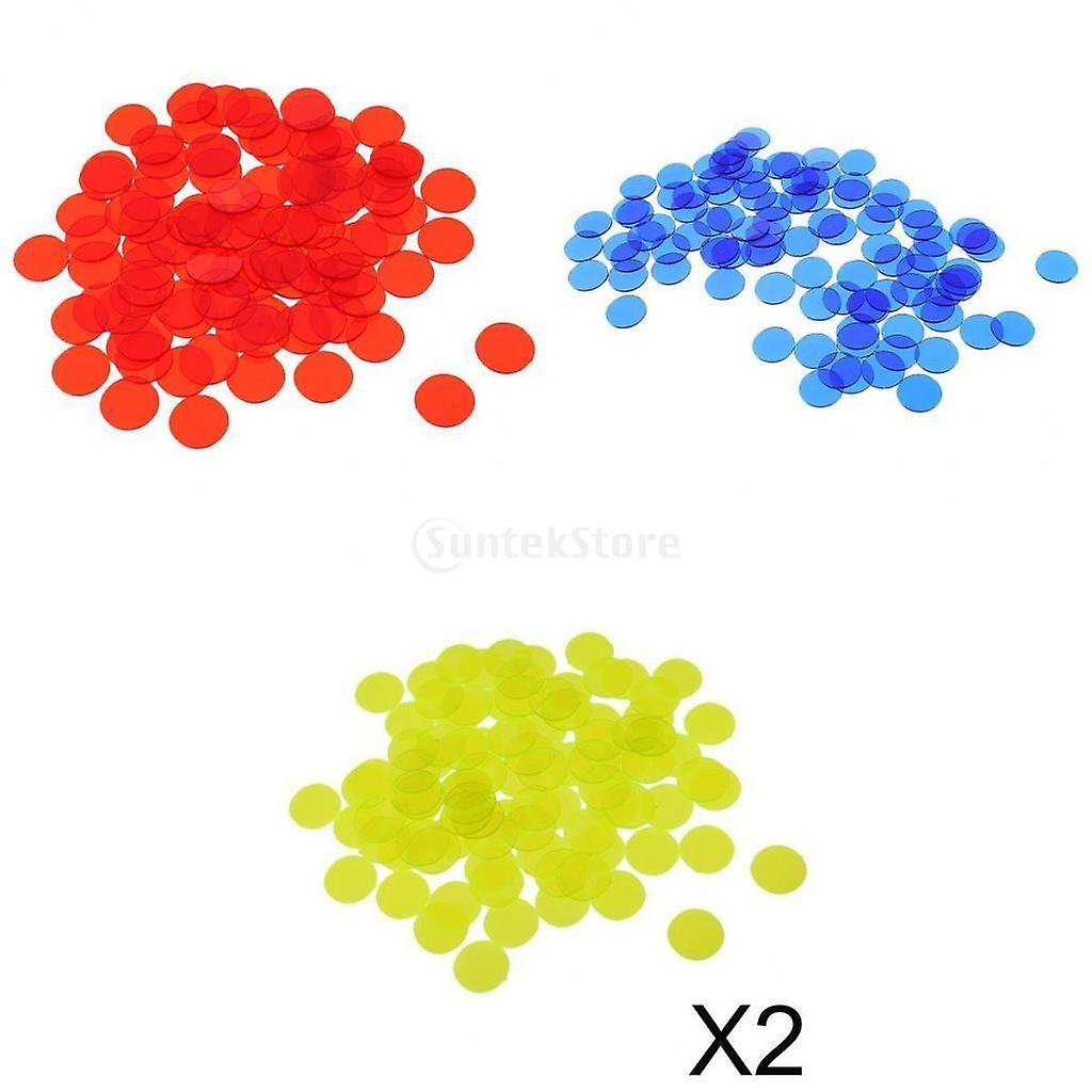 400 Peças De Plástico Translúcido Bingo Chip 3/4 Polegadas Para Bingo