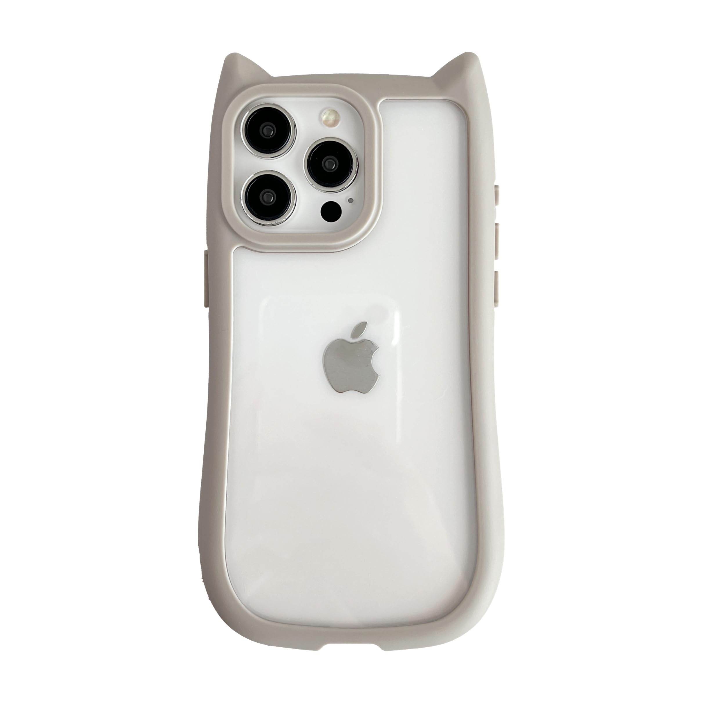 Capa De Telefone Fliracon Cute Cat Ears Clear Para Iphone 15 Plus