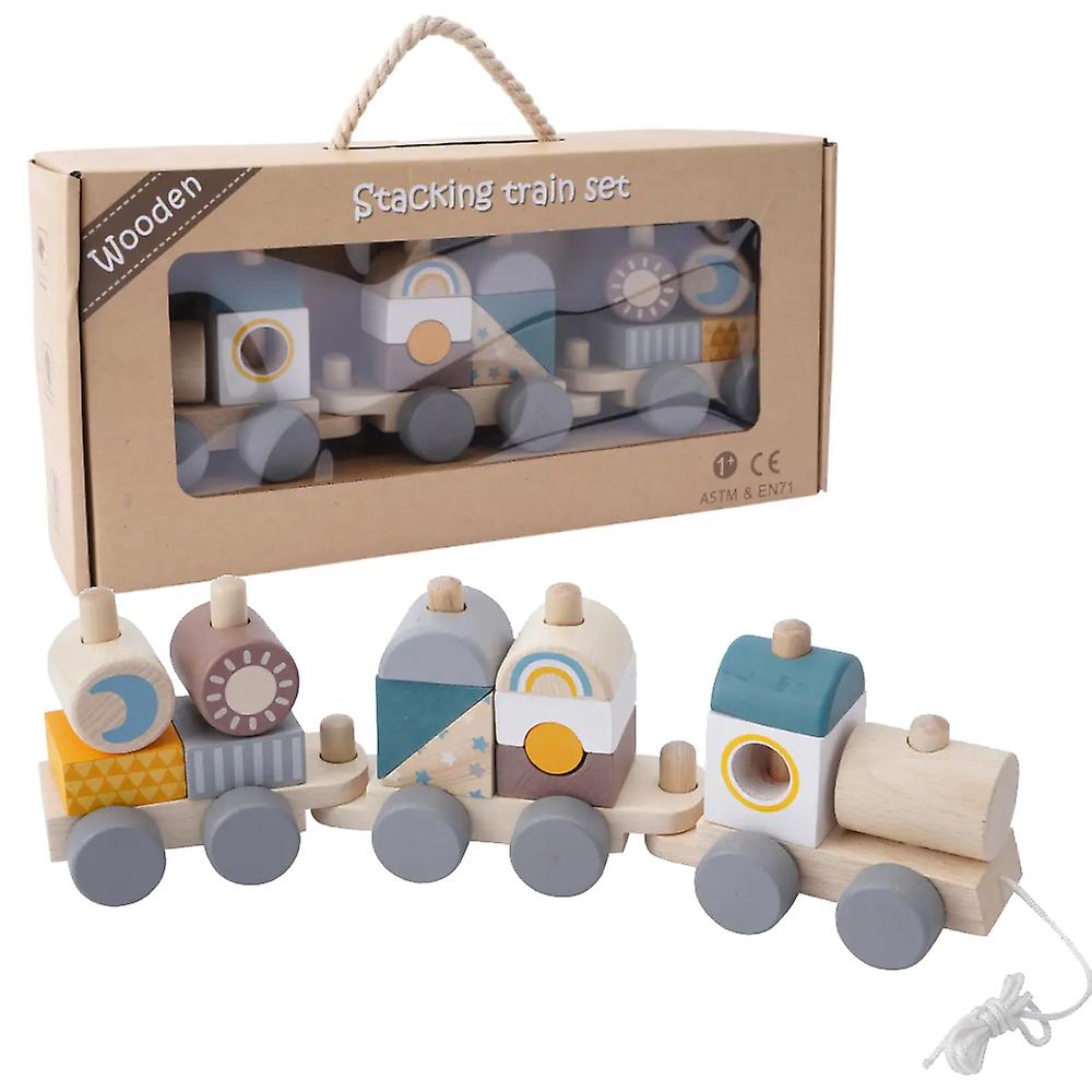 Melhor Qualidade Tradicional Empilhamento De Madeira Train Playset | Cabrito