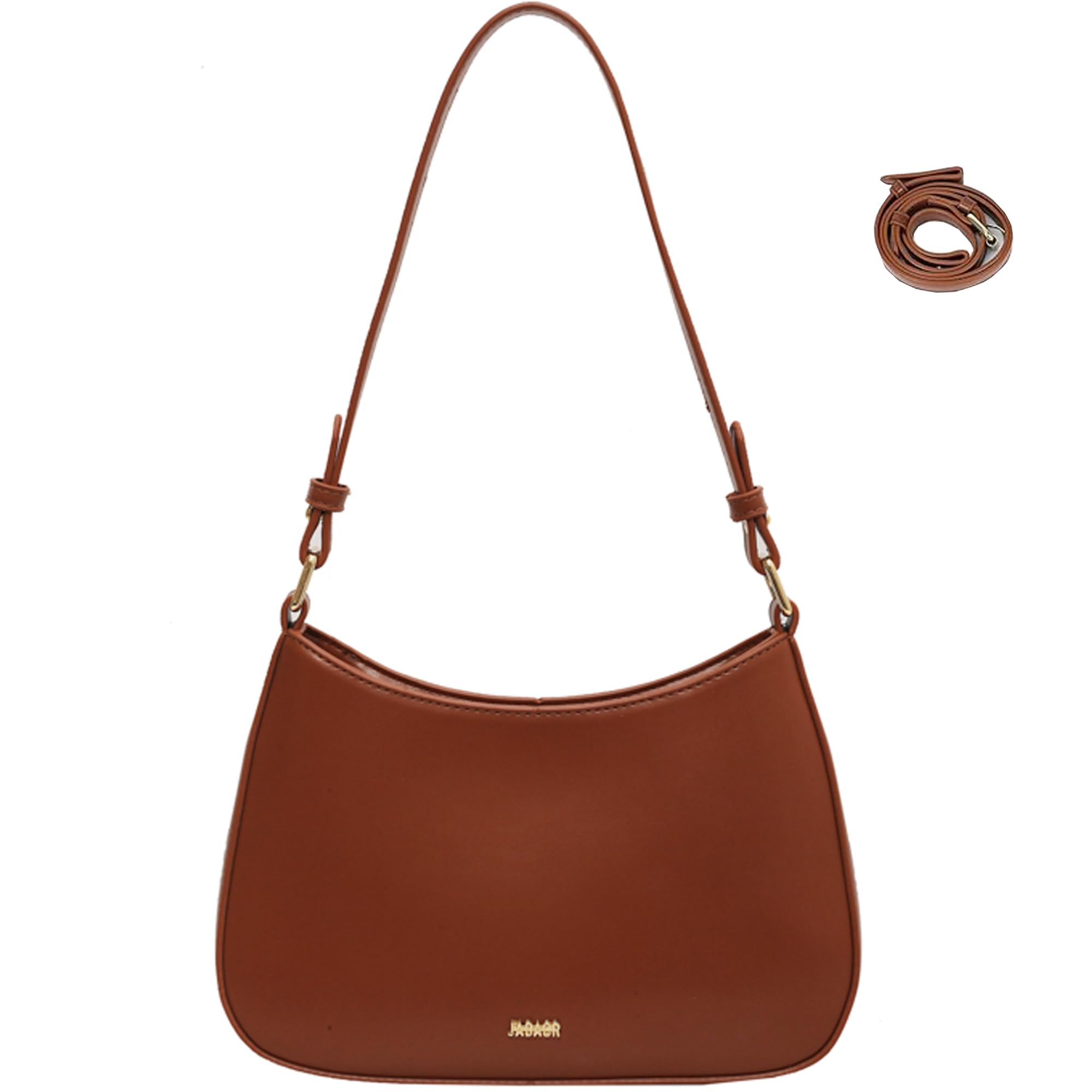 Bolsa De Ombro Makukke Y2k Crossbody Em Couro Pu Marrom Para Mulheres