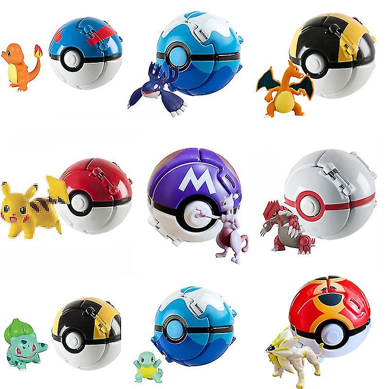 1pcs Flip Pet Explosão Poke Bola Pokmon Modelo Brinquedo