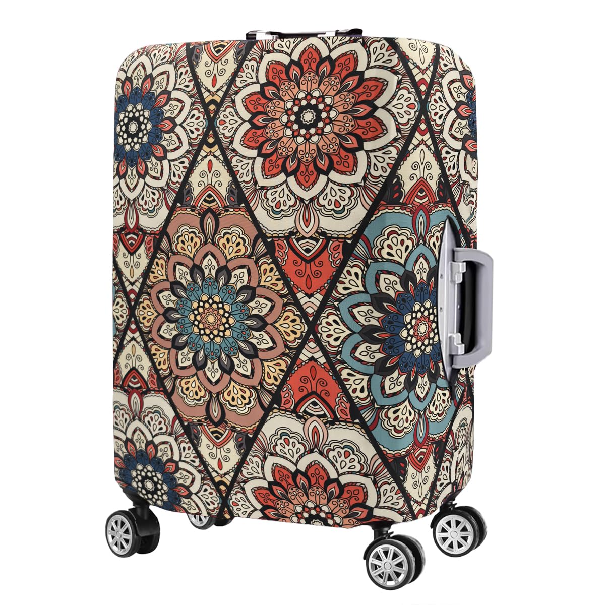 Capa De Mala De Viagem 7-mi Travel Trolley Case 22-24 Polegadas Retrô