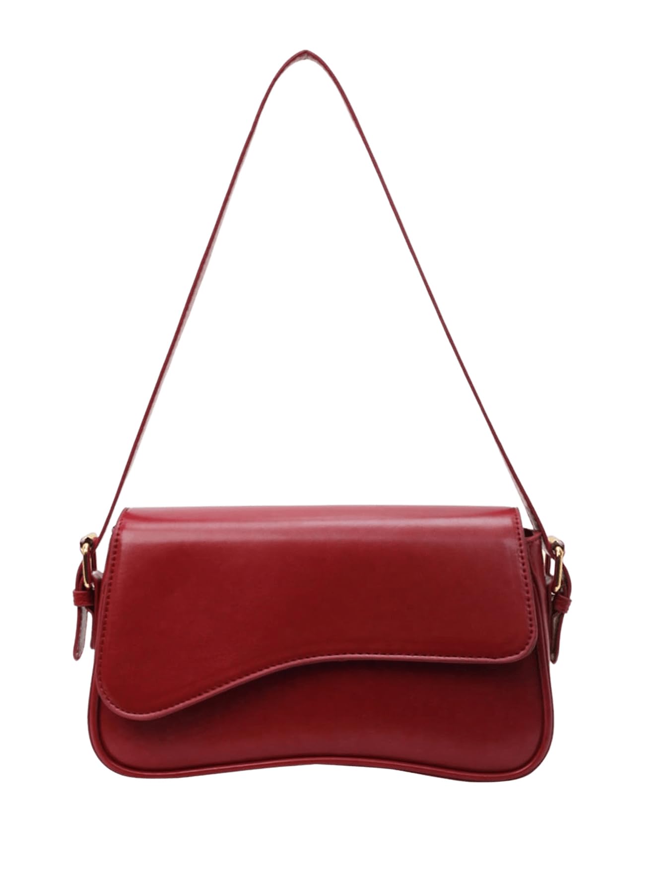 Bolsa De Ombro, Bolsas De Couro Para Mulheres, Vermelha Verdusa