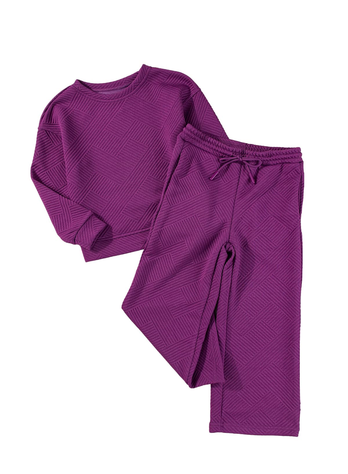 Conjunto De Roupas Para Meninas Adolescentes Da Bélgica, Outono-inverno, Roxo, 4-5y