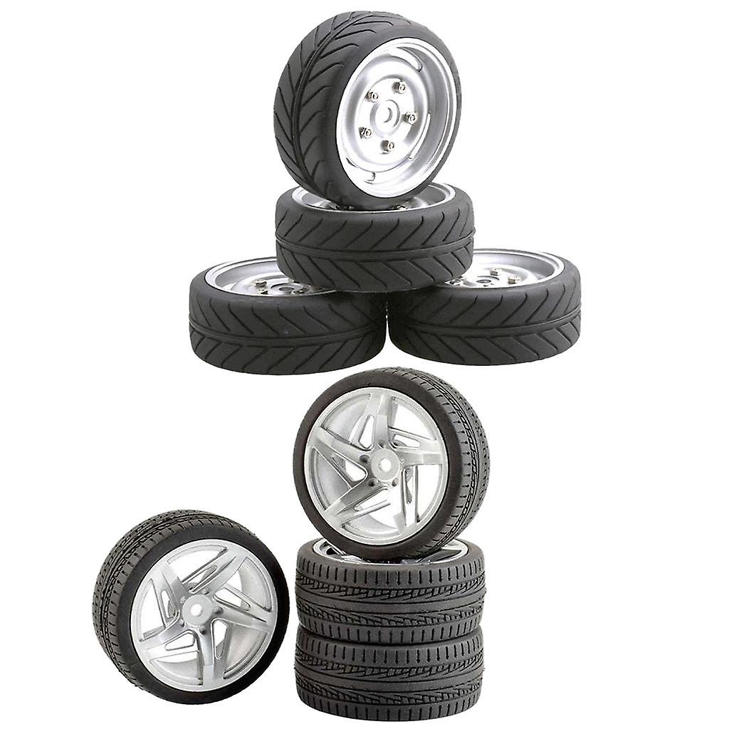 8x 75mm Rc Pneus E Rodas Set Para Wltoys 144001 124019 Rc Mo