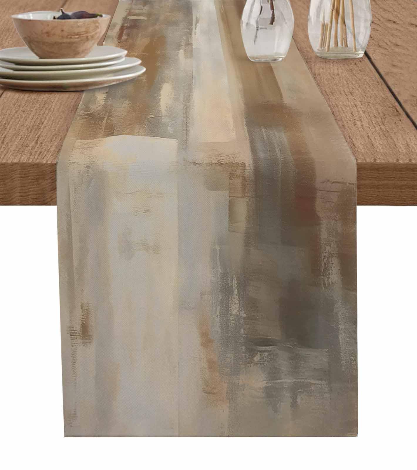 Casa De Fazenda Retrô Table Runner Smile Sunflower 178x33cm Marrom