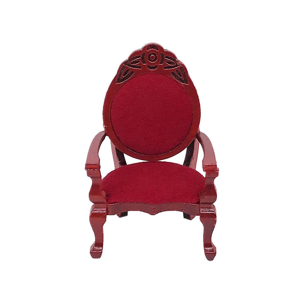 Vintage Mini Dollhouse Móveis Esculpidos Cadeiras Miniatura Kid