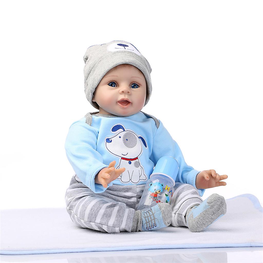 Reborn Baby Doll Simulação Suave Silicone Vinil Pano Corpo
