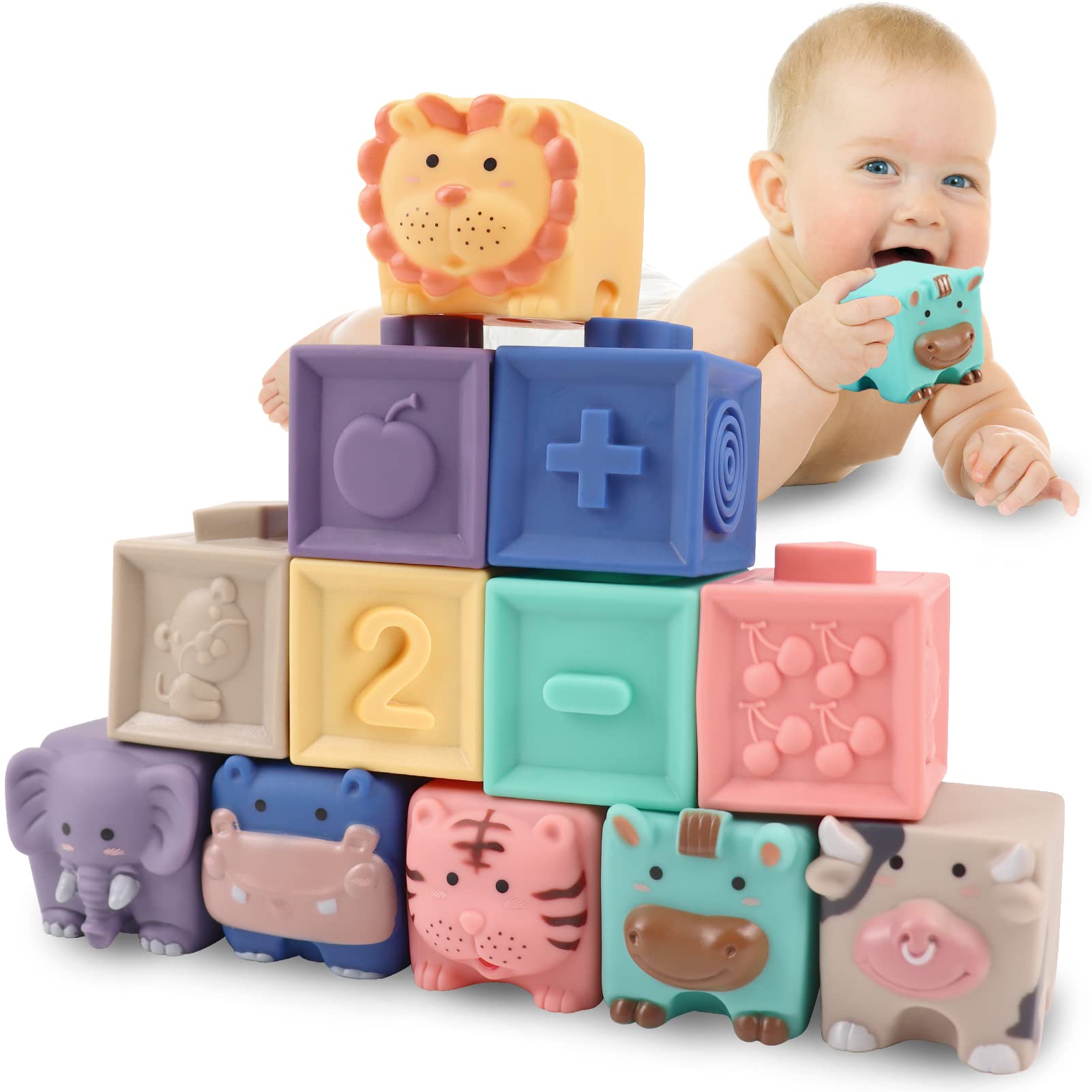 Baby Blocks Klt Para Crianças De 0 A 18 Meses Com Brinquedo Para Dentição