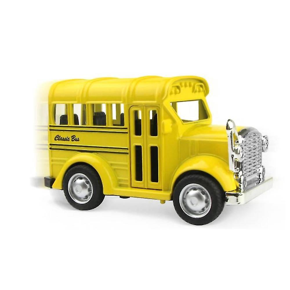 Mini Pull Back Ônibus Deslizante De Liga E Ônibus Escolar, Simulação