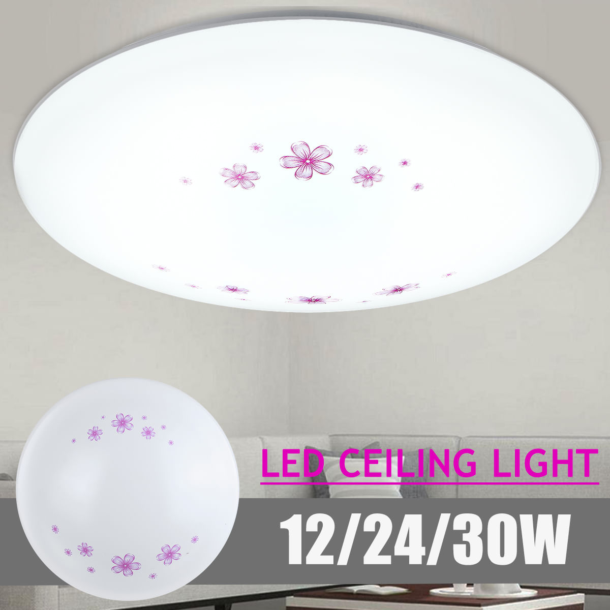 12/24/30w (20/28/35cm) 85v-265v Fixação Moderna De Luz De Teto Led