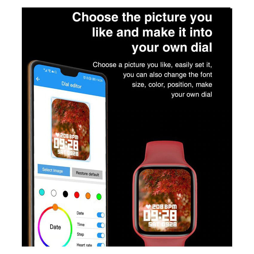 Relógio Inteligente Impermeável Pulseira Inteligente (rosa)