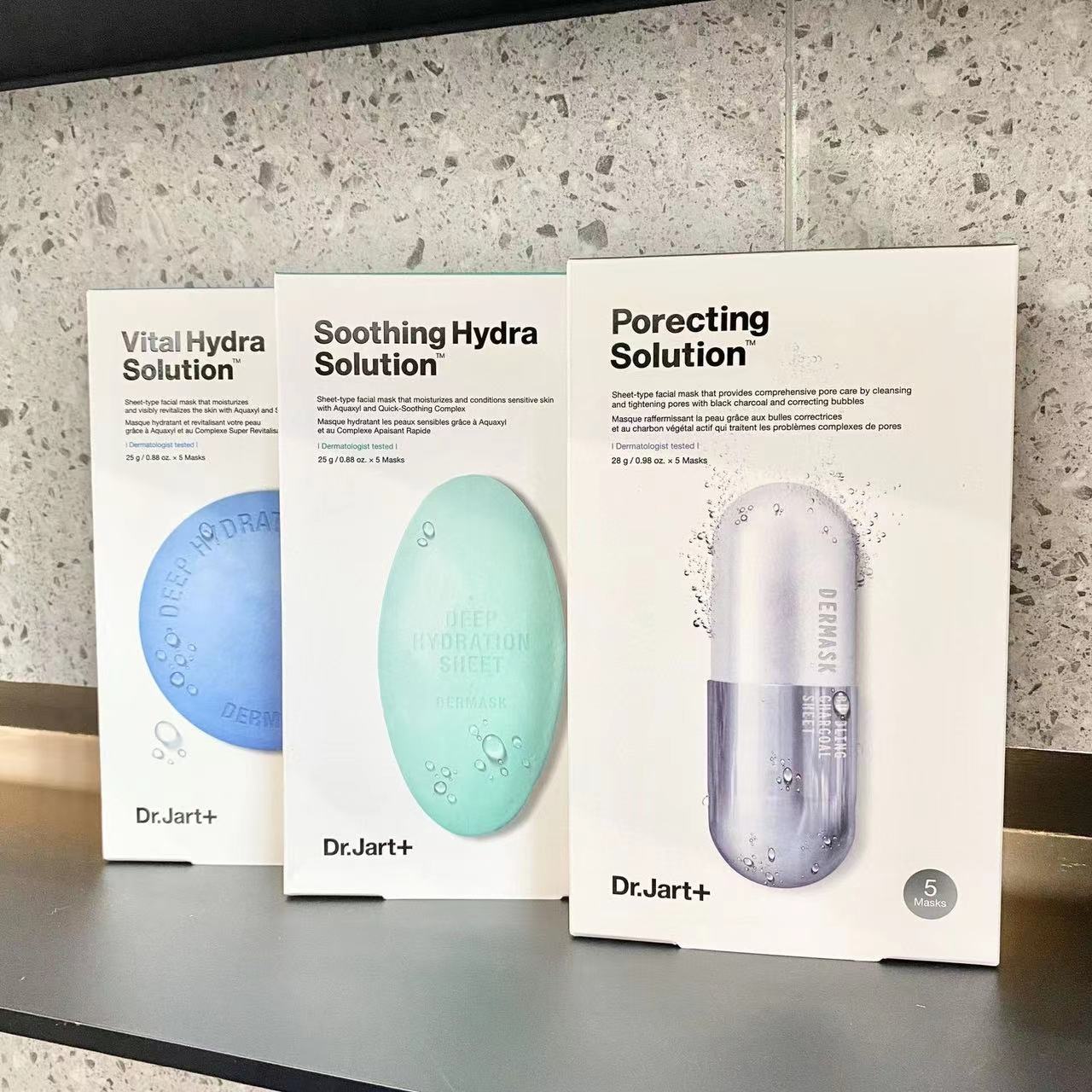 Coreano Dr. Jert Máscara Facial Azul Pílula Hidratante 5 Peças